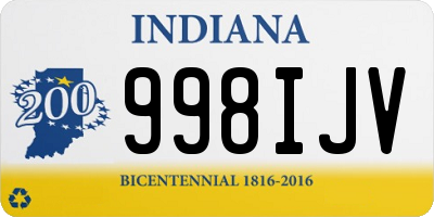 IN license plate 998IJV