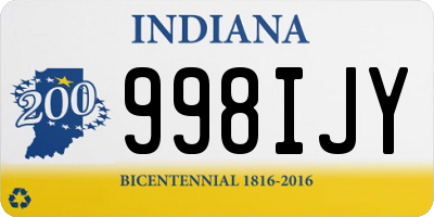 IN license plate 998IJY