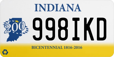 IN license plate 998IKD