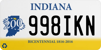 IN license plate 998IKN