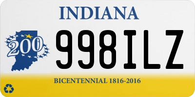 IN license plate 998ILZ