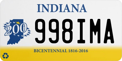 IN license plate 998IMA