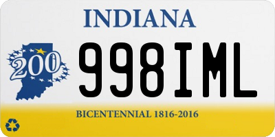 IN license plate 998IML