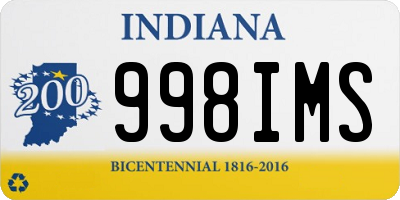 IN license plate 998IMS