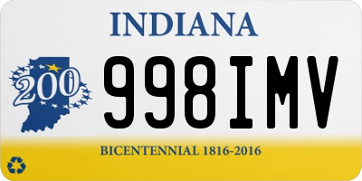 IN license plate 998IMV