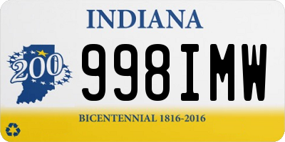 IN license plate 998IMW