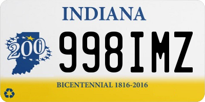 IN license plate 998IMZ