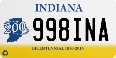 IN license plate 998INA