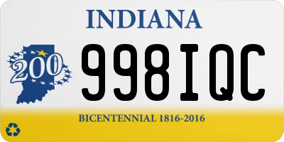 IN license plate 998IQC