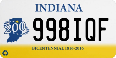 IN license plate 998IQF