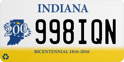 IN license plate 998IQN