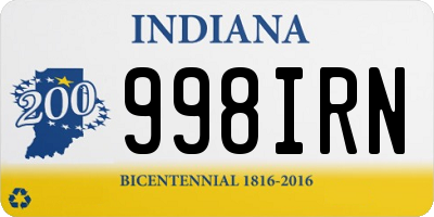 IN license plate 998IRN