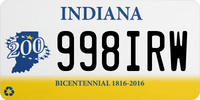 IN license plate 998IRW