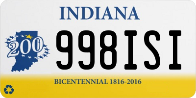 IN license plate 998ISI