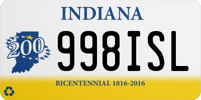 IN license plate 998ISL