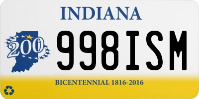 IN license plate 998ISM