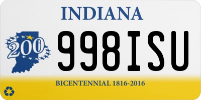 IN license plate 998ISU