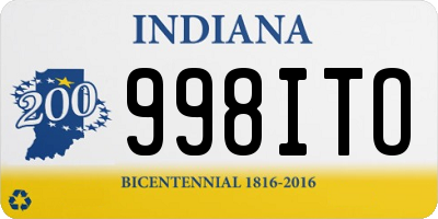 IN license plate 998ITO