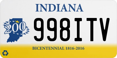 IN license plate 998ITV