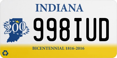 IN license plate 998IUD