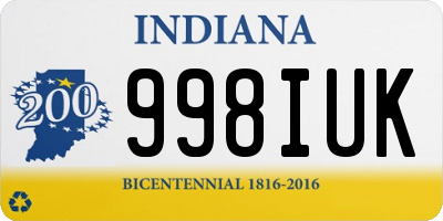 IN license plate 998IUK