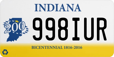 IN license plate 998IUR