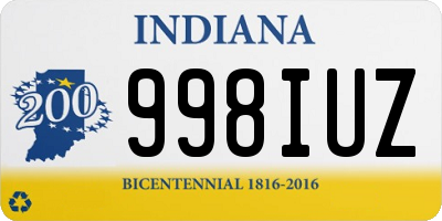 IN license plate 998IUZ