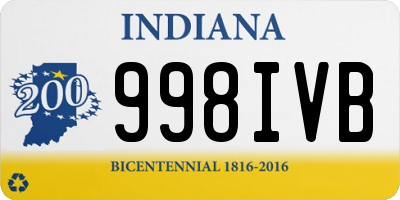 IN license plate 998IVB