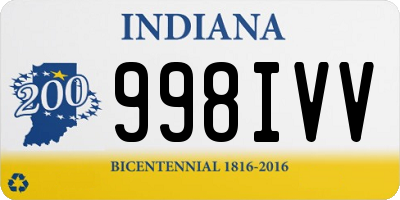 IN license plate 998IVV