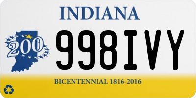 IN license plate 998IVY