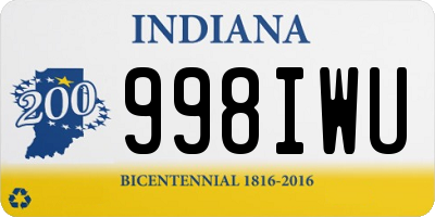 IN license plate 998IWU