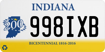 IN license plate 998IXB