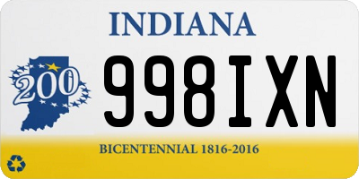 IN license plate 998IXN