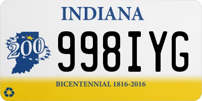 IN license plate 998IYG