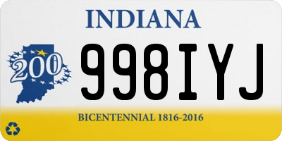 IN license plate 998IYJ