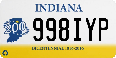 IN license plate 998IYP