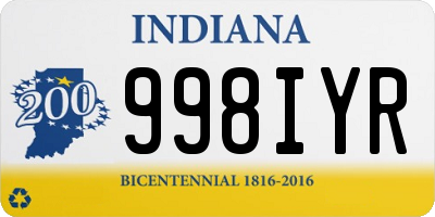 IN license plate 998IYR