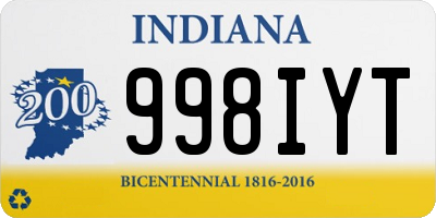 IN license plate 998IYT