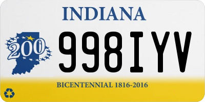 IN license plate 998IYV