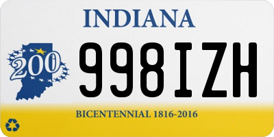 IN license plate 998IZH