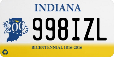 IN license plate 998IZL