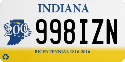 IN license plate 998IZN