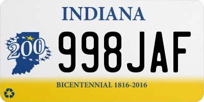 IN license plate 998JAF
