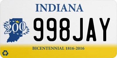 IN license plate 998JAY