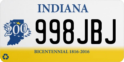 IN license plate 998JBJ