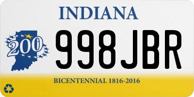 IN license plate 998JBR