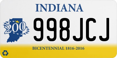 IN license plate 998JCJ