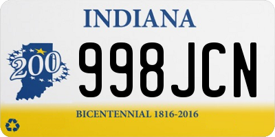 IN license plate 998JCN