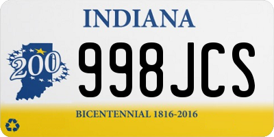 IN license plate 998JCS