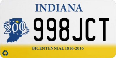 IN license plate 998JCT